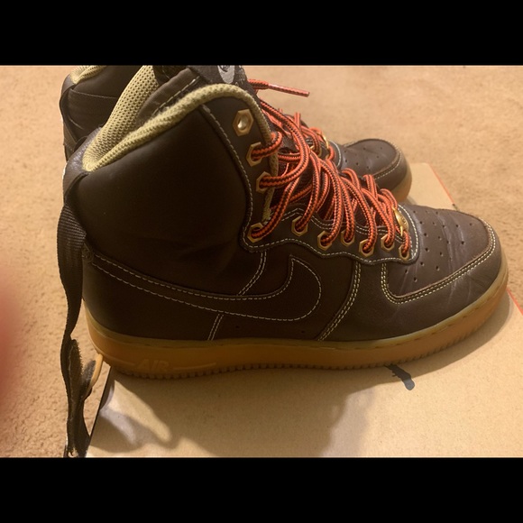 Nike Brown Air-Force Ones - Picture 2 of 3